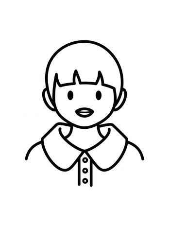 Cute Boy Coloring Page For Kids