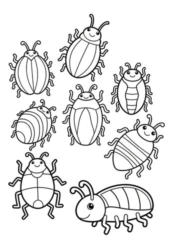 Cute Bugs Coloring Adventure