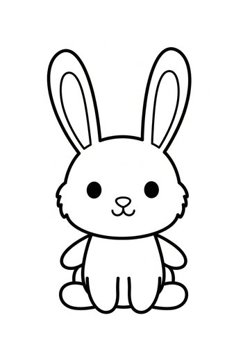 Cute Bunny Coloring Page: Hopping Fun