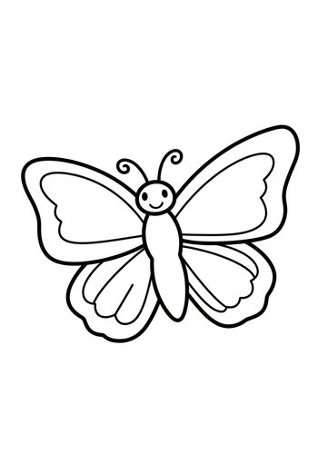 Cute Butterfly Coloring Page: Printable Fun