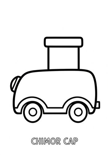Cute Car Coloring Page For Kids