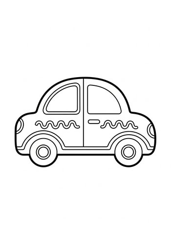 Cute Car Coloring Page: Fun Vehicle Art
