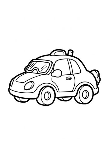 Cute Car Coloring Page: Ready To Roll