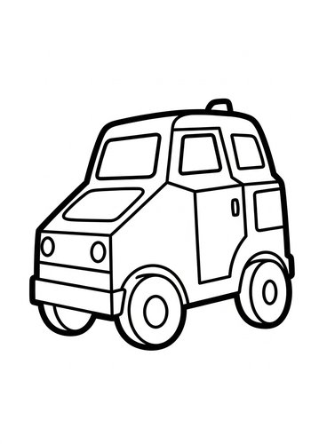 Cute Car Coloring Page: Transportation Fun