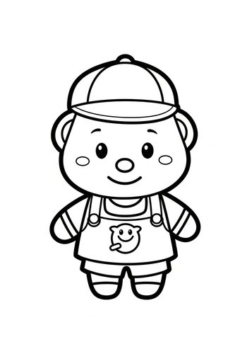 Cute Cartoon Boy Coloring Page Fun