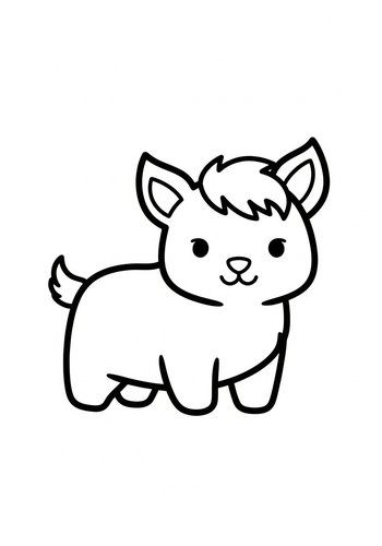 Cute Cartoon Pony Coloring Page