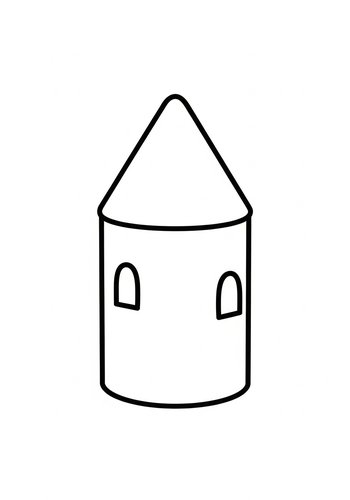 Cute Castle Tower Coloring Page