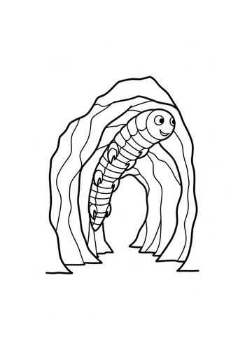 Cute Caterpillar Coloring Page: Explore The World