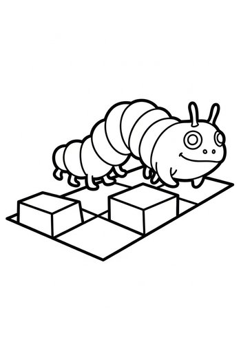 Cute Caterpillar Coloring Page Fun