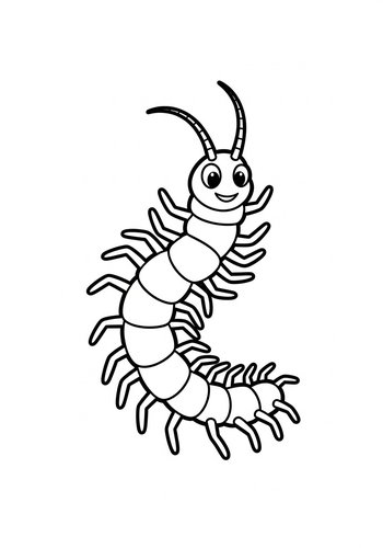 Cute Centipede Coloring Adventure
