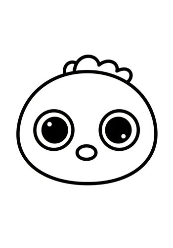 Cute Chick Coloring Page: Adorable Bird Design