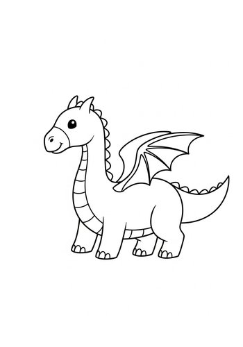 Cute Dragon Coloring Page - Fun For Kids