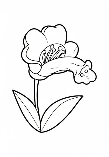 Cute Flower Coloring Page: Blossom Fun