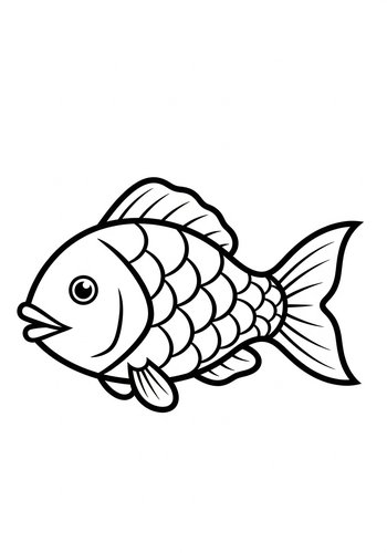 Cute Goldfish Coloring Page For Kids