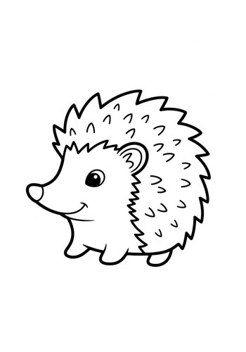 Coloring Page: Cute Hedgehog Coloring Page For Kids