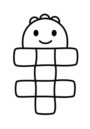 Cute Hopscotch Coloring Page For Kids