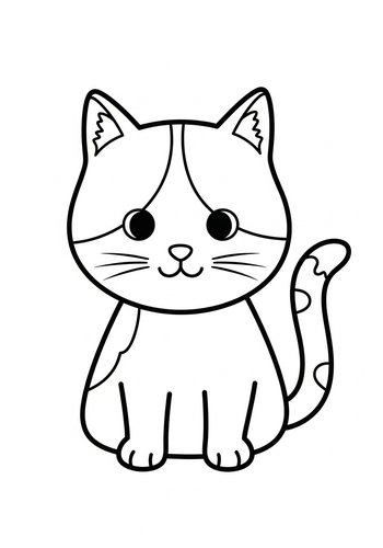 Cute Kitten Coloring Page: Purr-fect For Kids