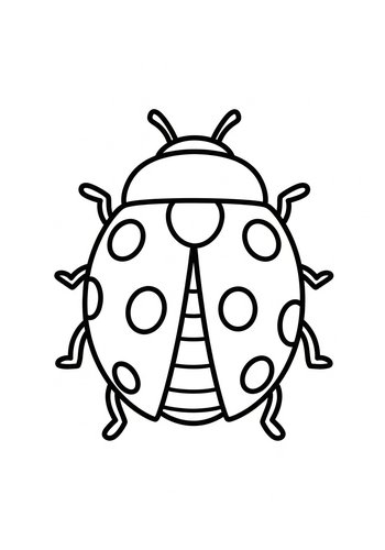 Cute Ladybug Coloring Page: Fun Insect Art