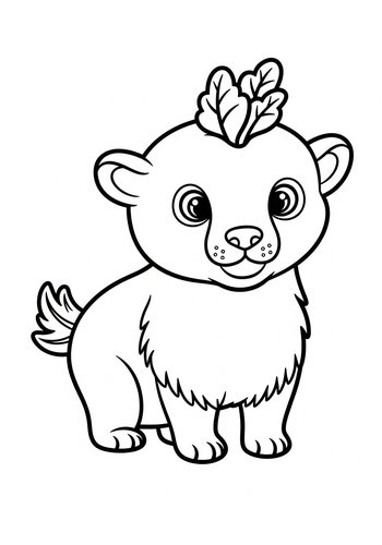 Cute Lion Cub Coloring Page: Whimsical Fun