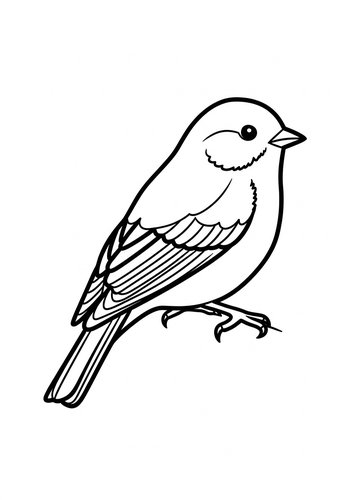 Coloring Page: Cute Little Bird Coloring Page For Kids
