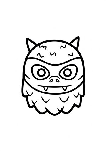 Coloring Page: Cute Little Monster Coloring Page