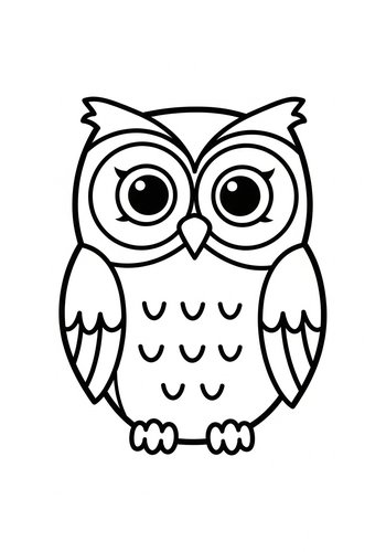 Cute Owl Coloring Page - Printable Fun