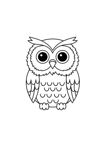 Cute Owl Coloring Page: Printable Fun