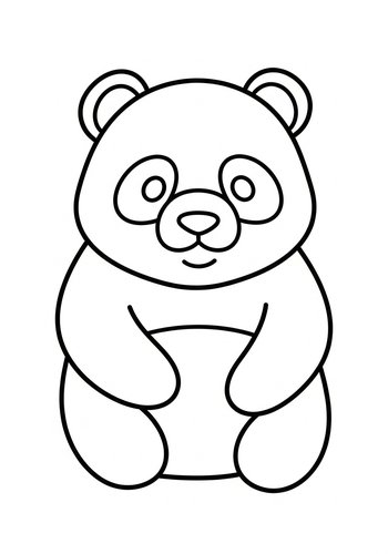 Cute Panda Coloring Page - Printable Fun