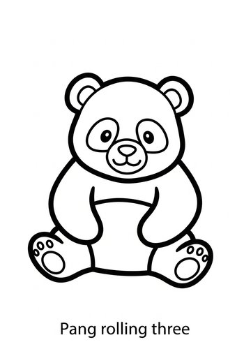Cute Panda Coloring Page For Kids