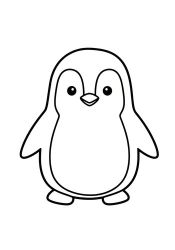 Cute Penguin Coloring Page - Printable Fun