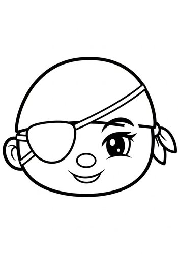 Cute Pirate Coloring Page For Kids
