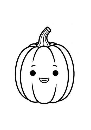 Cute Pumpkin Coloring Page: Fall Fun