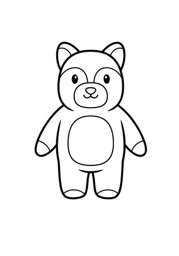 Cute Raccoon Coloring Page For Kids