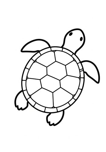 Cute Sea Turtle Coloring Page For Kids