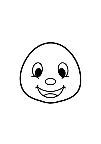Cute Smiley Face Coloring Page