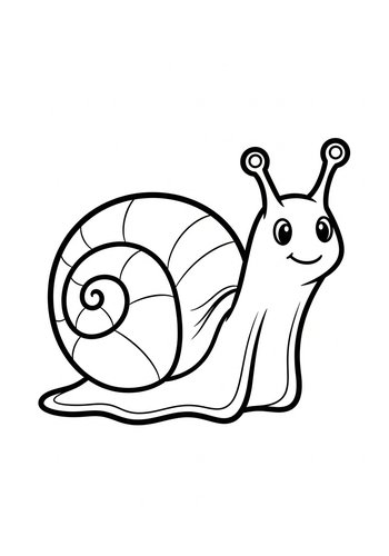 Cute Snail Coloring Page: Mollusk Fun