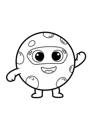 Cute Spotted Ninja Coloring Page