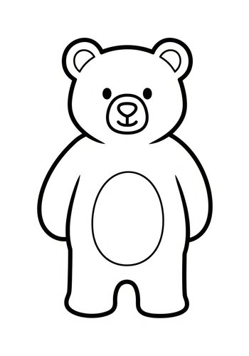 Cute Teddy Bear Coloring Page
