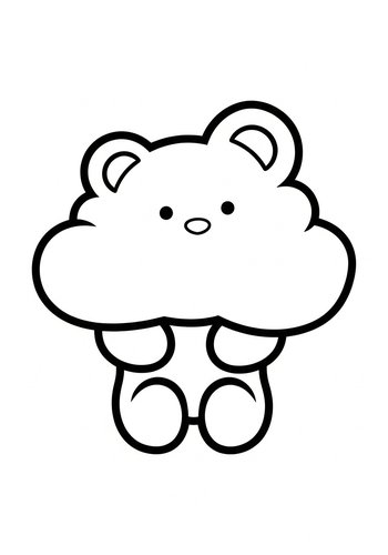 Cute Teddy Bear Coloring Page For Kids