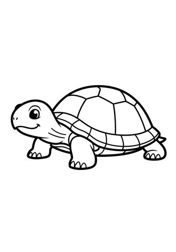Cute Turtle Coloring Page: Fun For Kids