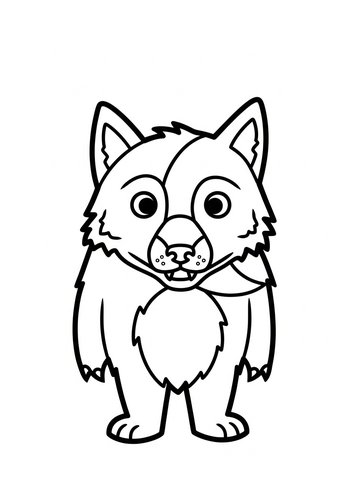 Cute Wombat Coloring Page