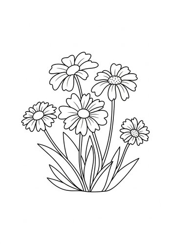 Daisy Delight: A Blooming Coloring Page