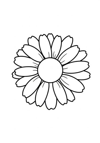 Daisy Flower Coloring Page: Printable Fun