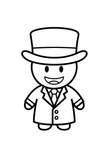 Dapper Fellow Coloring Page
