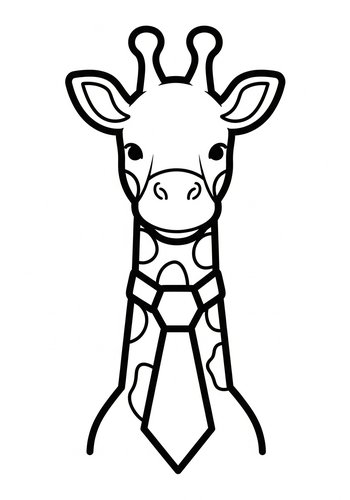 Dapper Giraffe Coloring Page: A Printable Delight