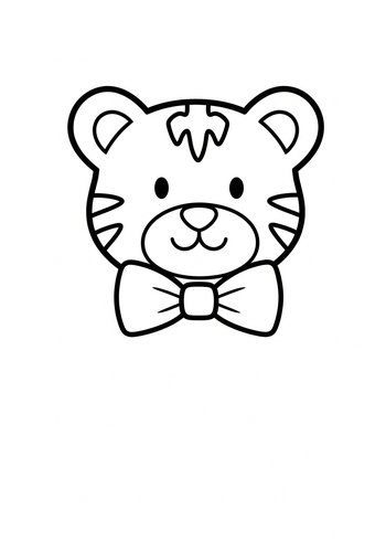 Dapper Tiger Coloring Page For Kids