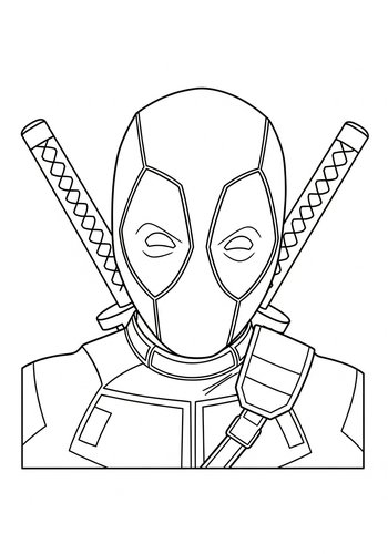 Deadpool Coloring Page: Merc With A Mouth