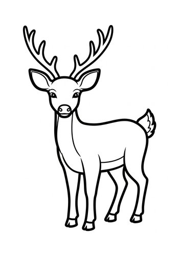 Deer Coloring Page: Majestic Forest Friend