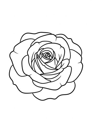 Coloring Page: Delicate Rose Coloring Page