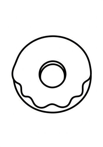 Delicious Donut Coloring Page: Sweet Treat Fun